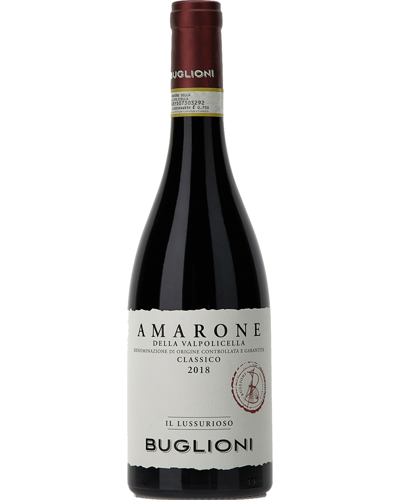 Buglioni, Il Lussurioso – 2018 Amarone della Valpolicella DOCG Classico (Vino Rosso) – cl 75 x 1 bottiglia vetro