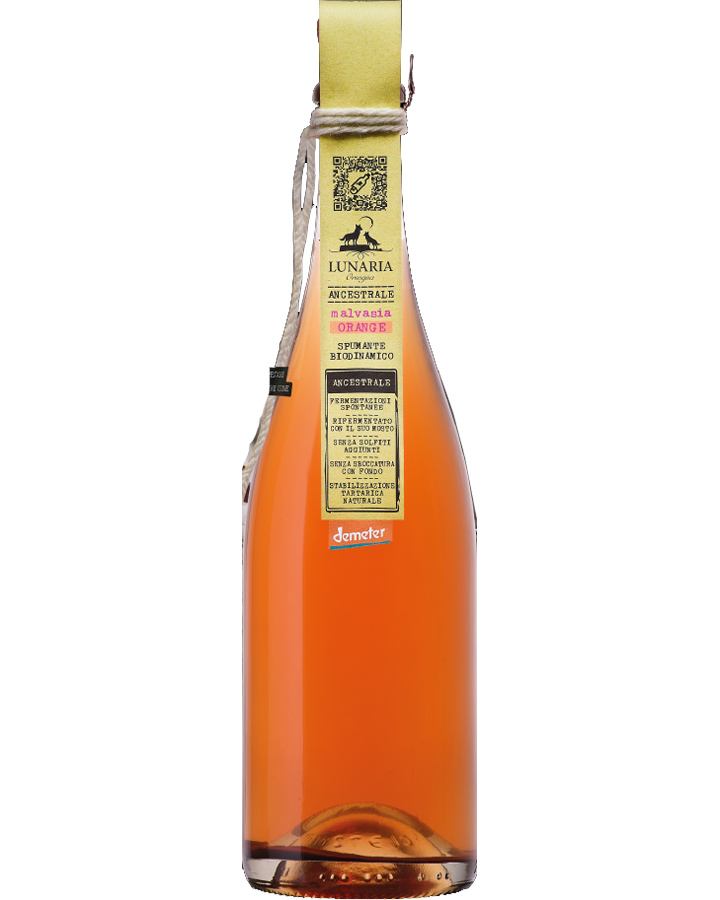 Lunaria, Ancestrale – 2021 Malvasia Orange Nature, Brut (Vino Spumante) – cl 75 x 1 bottiglia vetro