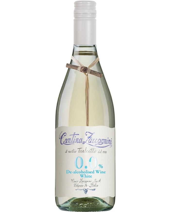 Zaccagnini, Tralcetto Bianco 0.0 % De-Alcolizzato – VDT Senza Alcol (Vino Bianco) – cl 75 x 1 bottiglia vetro