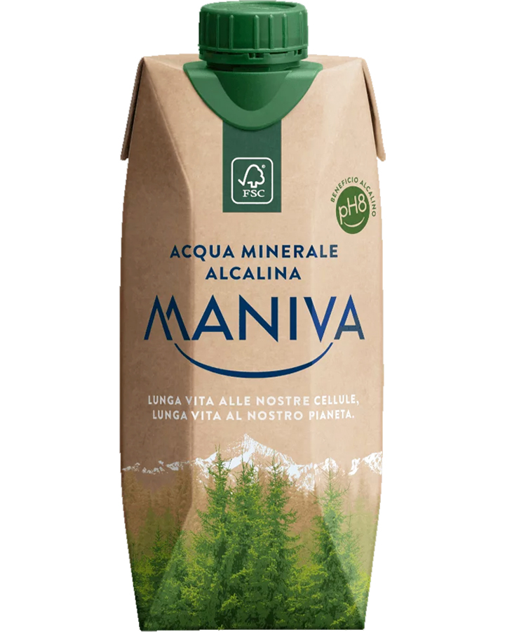 Maniva, Acqua Minerale – Smile-Box, Alcalina Naturale – cl 50 x 24 brick Tetrapak