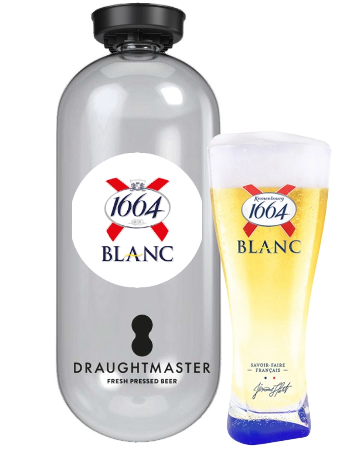 Kronenbourg – 1664 Blanc, Blanche – lt 10 x 1 fusto DraughtMaster Extra10 plastica