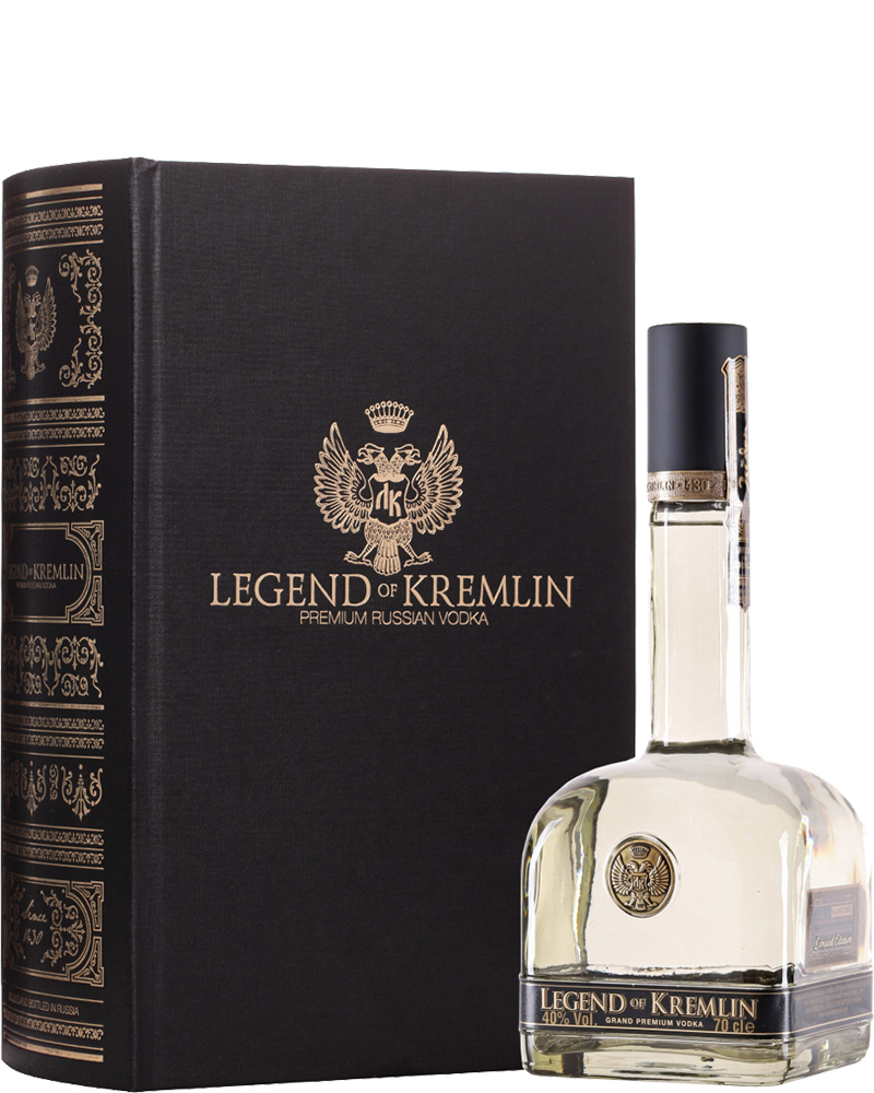 Legend of Kremlin – Black Book, Grand Premium Vodka – cl 70 x 1 bottiglia vetro astucciato