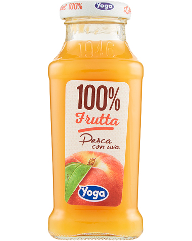 Yoga, Succo di frutta 100% – Pesca – cl 20 x 12 bottiglie vetro