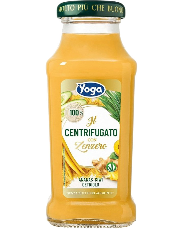 Yoga, Succo di frutta 100% – Il Centrifugato, con Zenzero – cl 20 x 12 bottiglie vetro