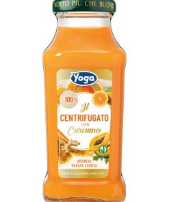 Yoga, Succo di frutta 100% – Il Centrifugato, con Curcuma – cl 20 x 12 bottiglie vetro