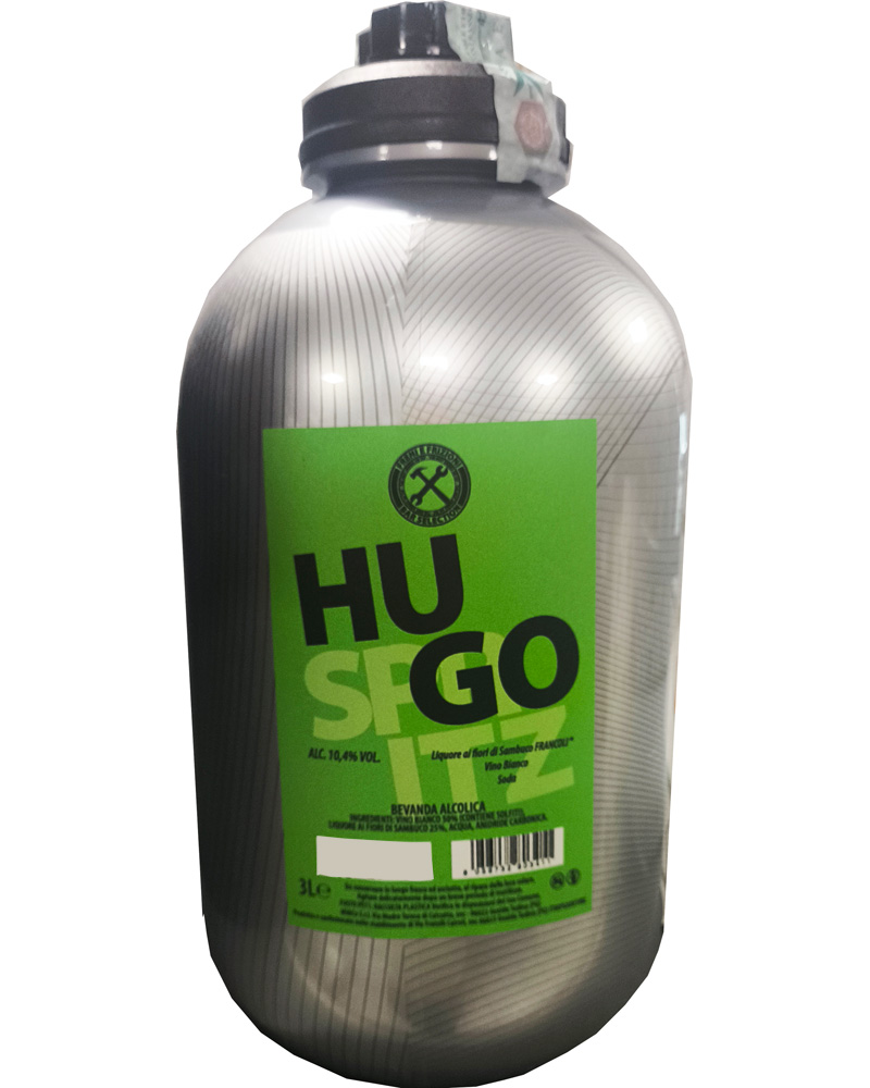 Freni e Frizioni, Aperitivo – Hugo Bar Selection, Cocktail Pronto da Bere – lt 3 x 1 fusto MiniKeg plastica