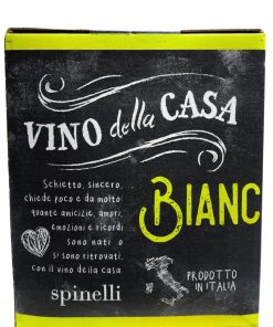 Spinelli, Vino della Casa Bianco – Vino da Tavola (Vino Bianco) – lt 5 x 1 baginbox