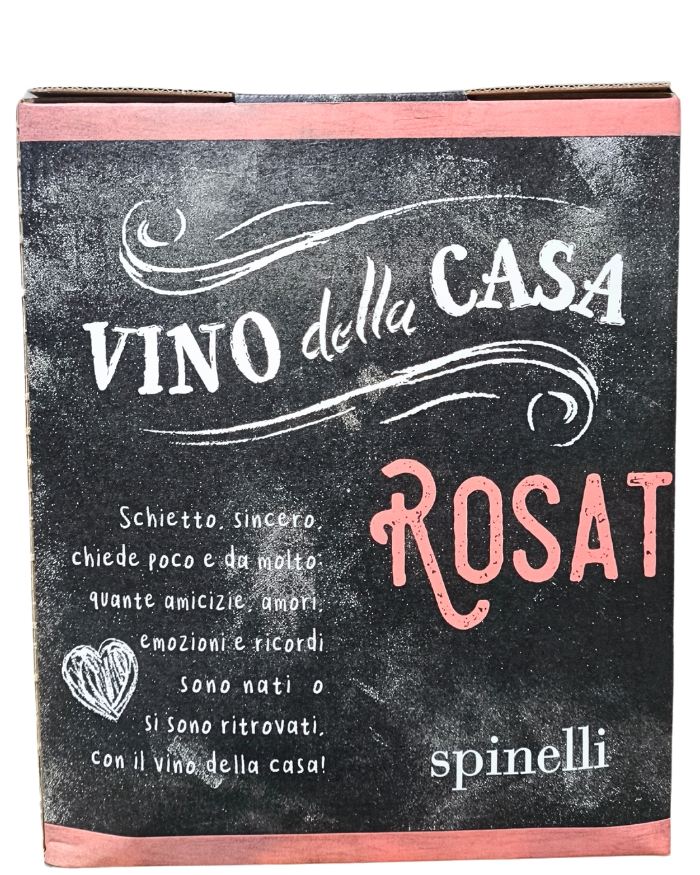 Spinelli, Vino della Casa Rosato – Vino da Tavola (Vino Rosato) – lt 5 x 1 baginbox