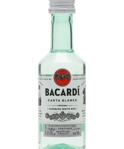 Bacardi – Carta Blanca Mignon, Rum Bianco – cl 5 x 12 bottiglie plastica