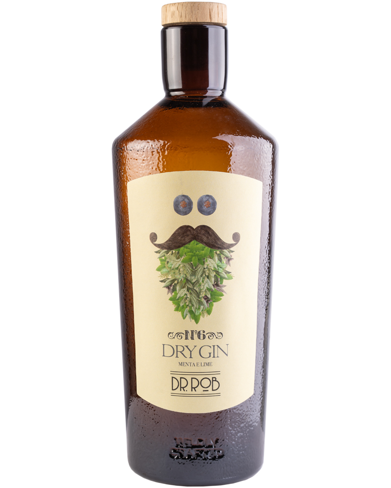 Dr Rob – Menta e Lime, Dry Gin – cl 70 x 1 bottiglia vetro