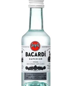 Bacardi – Carta Blanca Mignon, Rum Bianco – cl 5 x 1 bottiglia plastica