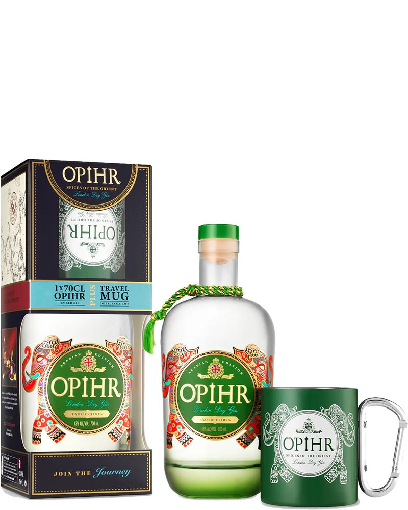 Opihr – Arabian Edition London Dry Gin cl 70 con Tazza Travel Mug – 1 Kit