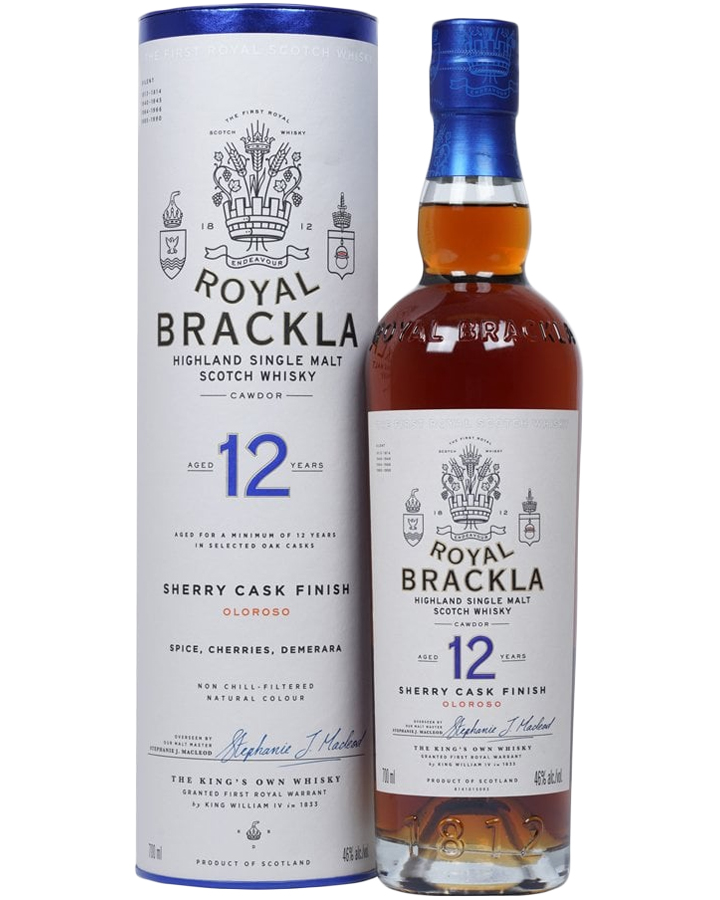 Royal Brackla – 12 Anni, Single Malt Scotch Whisky – cl 70 x 1 bottiglia vetro astucciato