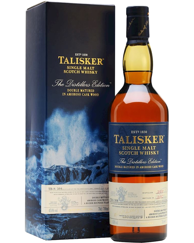 Talisker – Double Matured in Amoroso Cask Wood, Single Malt Scotch Whisky – cl 70 x 1 bottiglia vetro astucciato