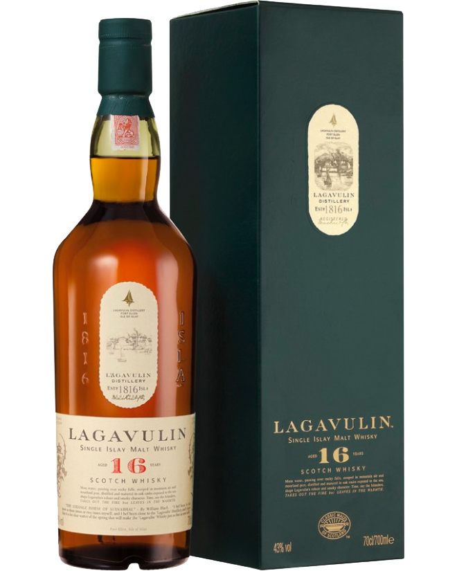 Lagavulin – 16 Anni, Islay Single Malt Scotch Whisky – cl 70 x 1 bottiglia vetro astucciato