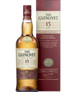 The Glenlivet – 15 Anni, Single Malt Scotch Whisky – cl 70 x 1 bottiglia vetro astucciato