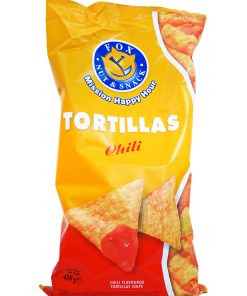 Fox Italia, Snack Salato – Tortillas Chips al Peperoncino – gr 450 x 1 pezzo