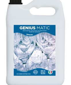 Eco Green, Pulizia e Servizi – Genius Matic Crystal, Detergente per Lavabicchieri – kg 6 x 1 pezzo