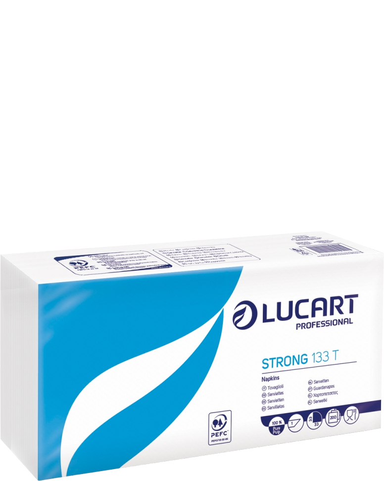 Lucart, Monouso – 1 Velo, Tovagliolo Bianco 33 x 33 cm – 200 pezzi