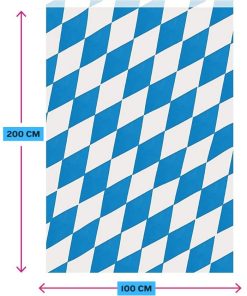 Paulaner – Stoffa Bavarese Rombi Blu Addobbi Oktoberfest 200 x 100 cm – 1 pezzo
