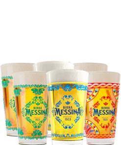 Birra Messina – Tributo alle Maestranze Siciliane, Tumbler – cl 20 x 6 bicchieri vetro