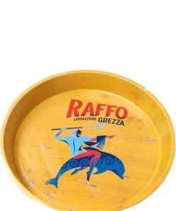 Birra Raffo – Vassoio Rotondo Giallo in Metallo – 1 pezzo