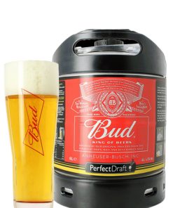Bud – King of Beers, Birra Lager – lt 6 x 1 fusto PerfectDraft acciaio (vuoto a rendere)