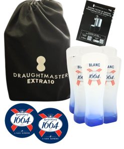 Kronenbourg – Starter Kit DraughtMaster Extra10 – n.6 Bicchieri + Sottocoppe + Loghi Spina