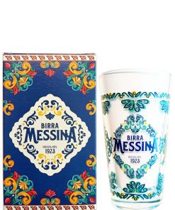 Birra Messina – Ceramiche di Caltagirone, Tributo agli Artisti Siciliani – cl 20 x 1 bicchiere vetro astucciato