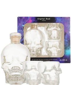 Crystal Head Taste Box – 1 Bt Vodka cl 70 + 2 Bicchieri Skull Head in vetro – Kit Degustazione