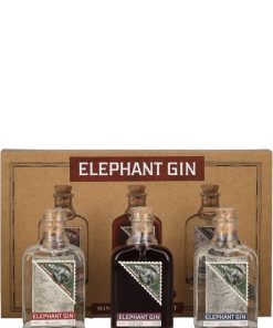 Elephant Gin – Miniature Set Degustazione, 3 bottiglie Mignon cl 5 – 1 Kit