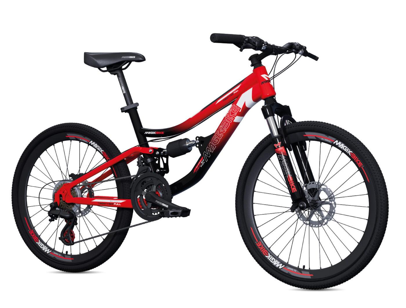 Magik Bike MTB 24” Twentyfour Full Nera/Rossa 21V