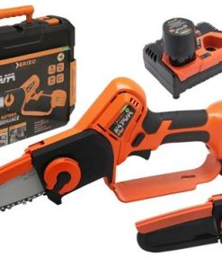 Mini Elettrosega per Potatura a Batteria 10.8V BRIXO Motore Bushless Barra 10cm Accessori PRO KATANA