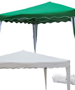 Gazebo Pieghevole Portatile 300x300cm Sacca Trasporto Telo Poliestere CAMEL 3×3 GREEN