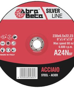 Dischi da Sbavo Centro Depresso ABRA BETA in Vari Diametri per Acciaio Ghisa Smerigliatrice A24N