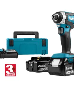 Avvitatore ad Impulsi 1/4″ a Batteria 18V MAKITA Massa Battente 170Nm Kit DTD153RTJ