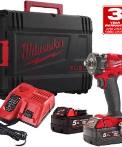 Avvitatore ad Impulsi a Batteria 18V MILWAUKEE Attacco da 1/2″ Massa Battente Coppia 745 Nm KIT FUEL M18 FMTIW2F12-502X