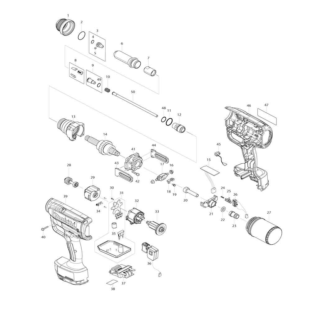 Makita 232586-8 Rif.10 Molla compressione per DRV250