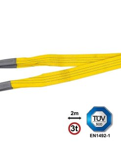 Fascia Sollevamento 2m Asola/Asola Gialla – 3 Ton – Norma EN 1492-1 Certificata TÜV