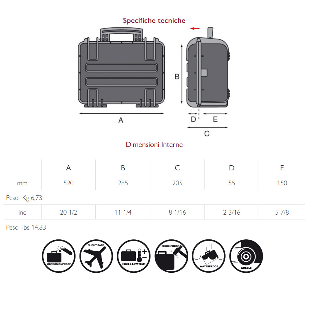 GT Line 52-21 PEL Valigia trolley stagna porta utensili - immagine 4