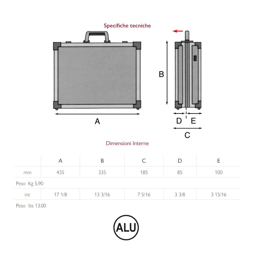 GT Line ALC/170 Valigia in alluminio porta utensili - immagine 3