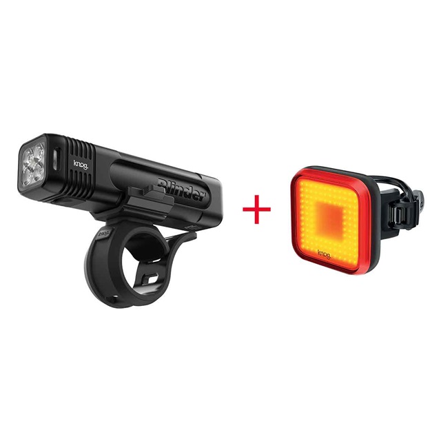 Knog Kit Fanali Blinder 900 Anteriore + Blinder Square Posteriore