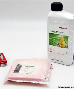 Kit Tagliando Manutenzione Olio Filtro Aria Candela ORIGINALE HONDA per Rasaerba Tosaerba HRG536