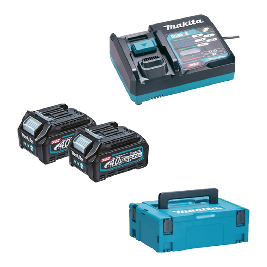 Makita 191J81-6 Kit Energy 2pz BL4025 40V 2,5Ah + Caricabatterie singolo rapido DC40RA