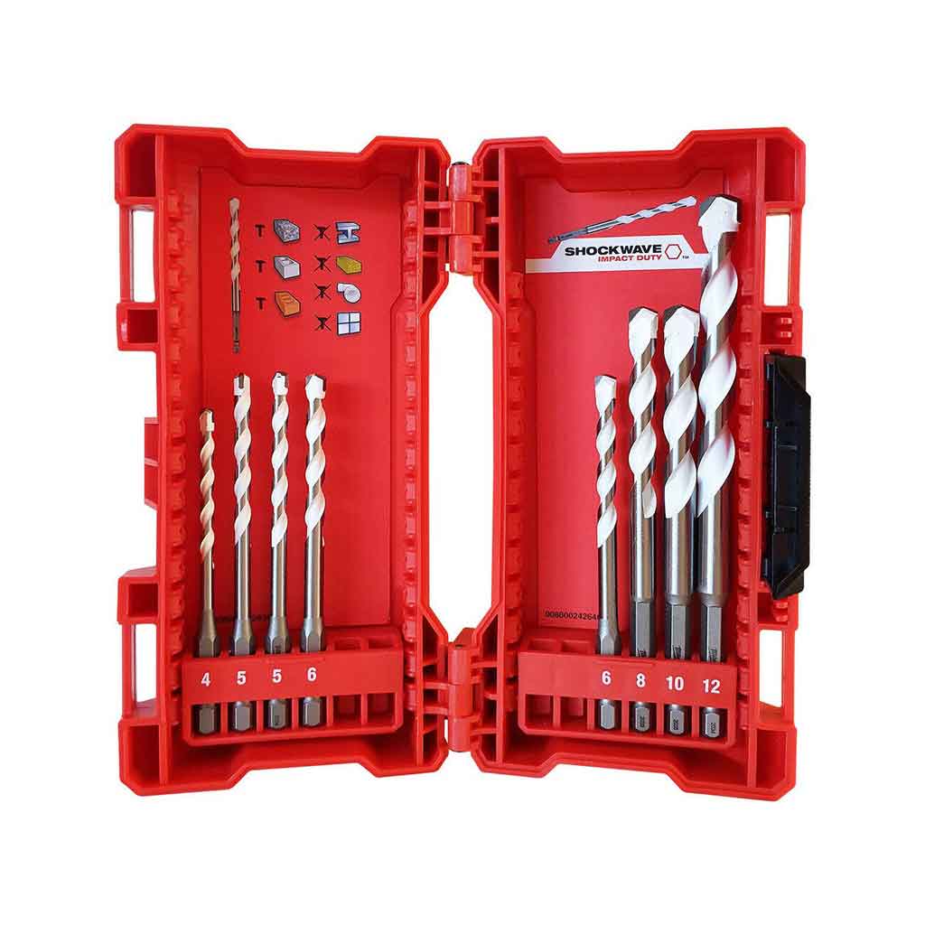 Milwaukee Set Punte Multimateriale 8 Pezzi Shockwave TCT – 4932471112