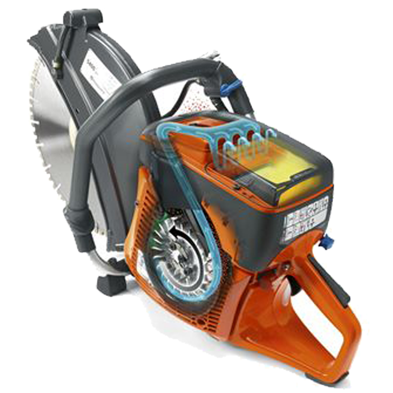 Mototroncatrice a Scoppio HUSQVARNA Benzina Potenza 4,8Kw Disco 350mm Serie K 970 16″ - immagine 6