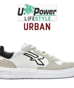 Sneakers Linea URBAN LIFESTYLE di U-POWER Scarpe Antiscivolo Traspiranti Bianco/Nero/Beige da Uomo Donna modello HELIX