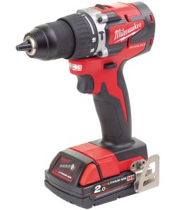 Trapano Avvitatore con Percussione a Batteria 18V MILWAUKEE Coppia 60Nm Mandrino 13mm Kit M18 CBLPD-203