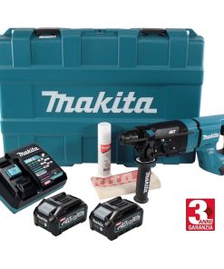Trapano Tassellatore a Batteria 40V MAKITA Impatto 3.0 Joule SDS-Plus 2 Batterie 4.0Ah Kit Accessori HR007GM201