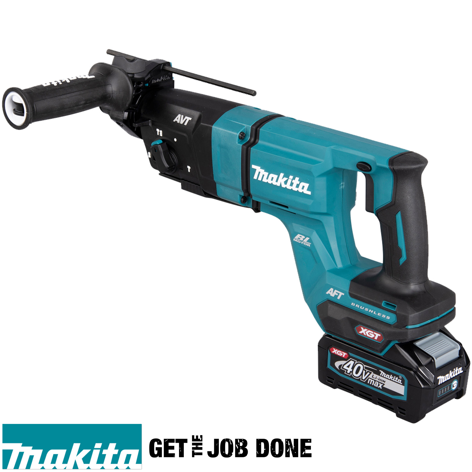 Trapano Tassellatore a Batteria 40V MAKITA Impatto 3.0 Joule SDS-Plus 2 Batterie 4.0Ah Kit Accessori HR007GM201 - immagine 3